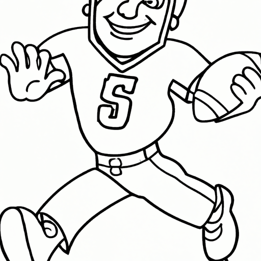 Football Player Coloring Pages for Kids - Get Coloring Pages